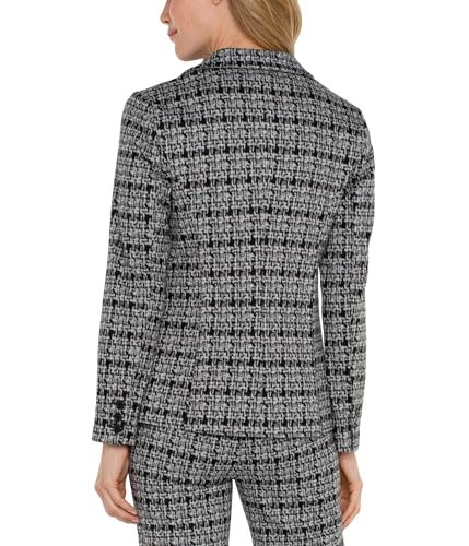 Liverpool Women's Fitted Blazer Plaid Knit2