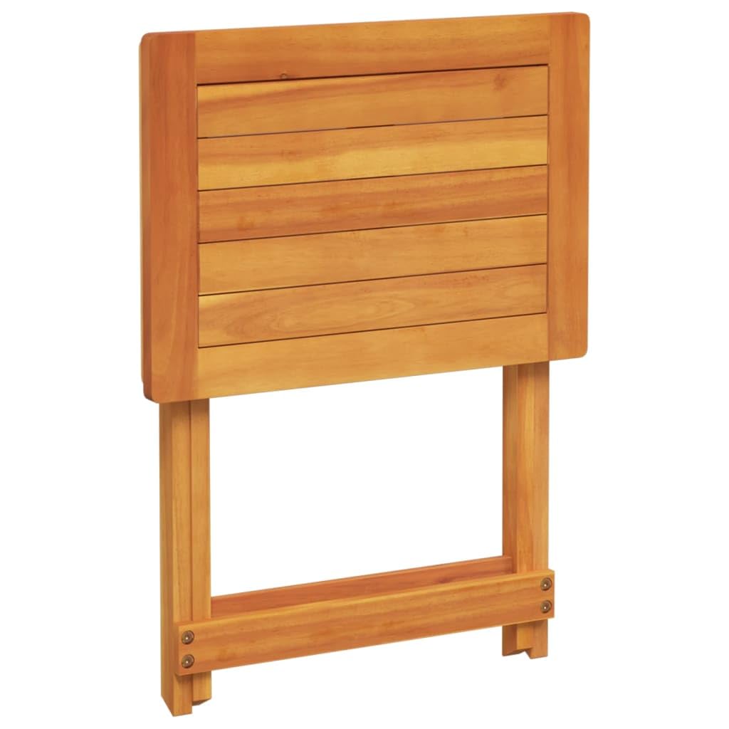 Tavolo da giardino pieghevole, 50 x 36 x 60 cm, in legno massiccio di acacia | Robusto legno duro tropicale, salvaspazio, per balcone, terrazza, giardino