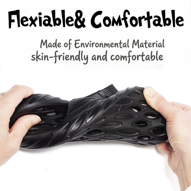 Image of Mens Shower Shoes | Bath Slippers with Holes | Quick Dry Non Slip Indoor Home Bedroom Pool Spa College Dorm Guest