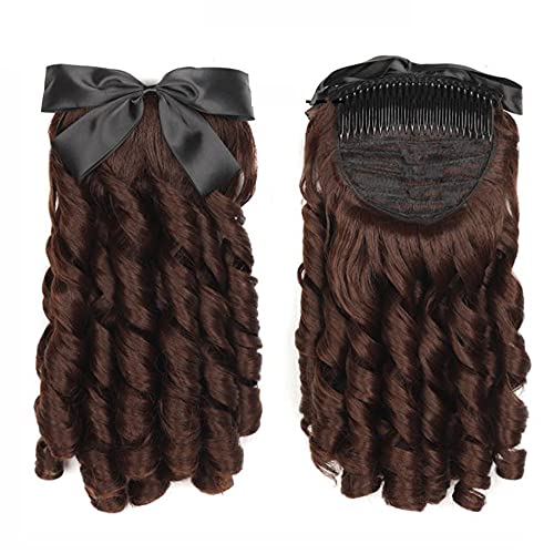 Perruque vintage médiévale pour fête d'Halloween et cosplay