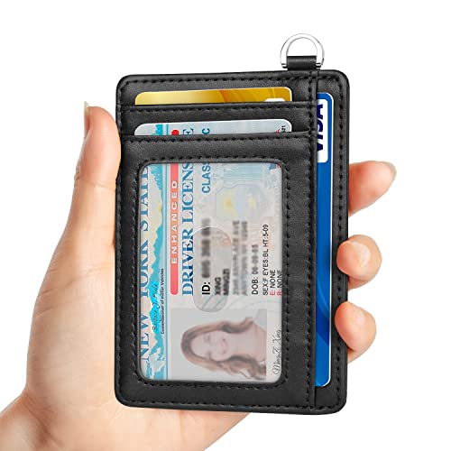 EcoVision Slim Minimalist Front Pocket Wallet, RFID Blocking Credit Card Holder Wallet with Detachable D-Shackle for Men Women2