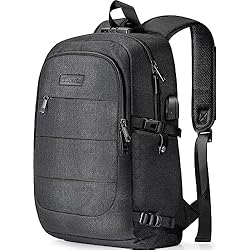 Mochila Portátil Resistente al Agua y Antirrobo, Mochila Escolar con Puerto de Carga USB y Candado de 15,6 Pulgadas Para Mujeres y Hombres