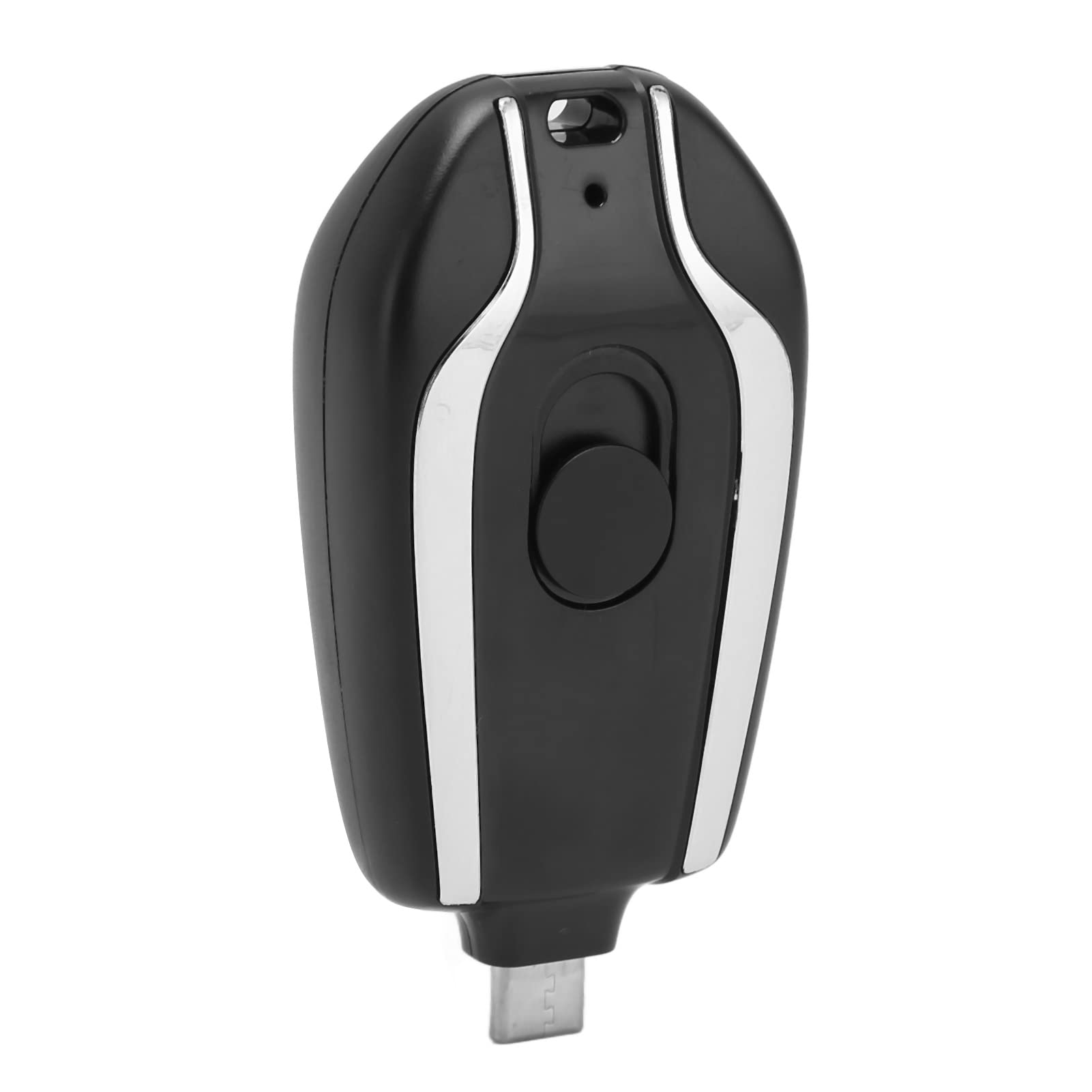 Mini Emergency Power Bank, 1500mAh USB C Interface Multi Protection 5V 1A Keychain Portable Charger Portable for Andriod for Travel (Black)-image-35