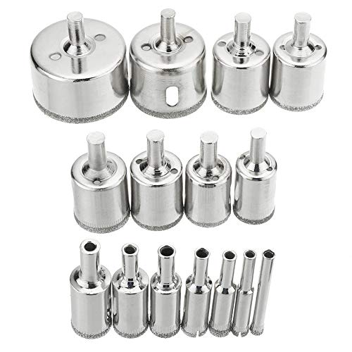 Kit de brocas para cerámica y vidrio 15 piezas 6-50 mm miniatura 1