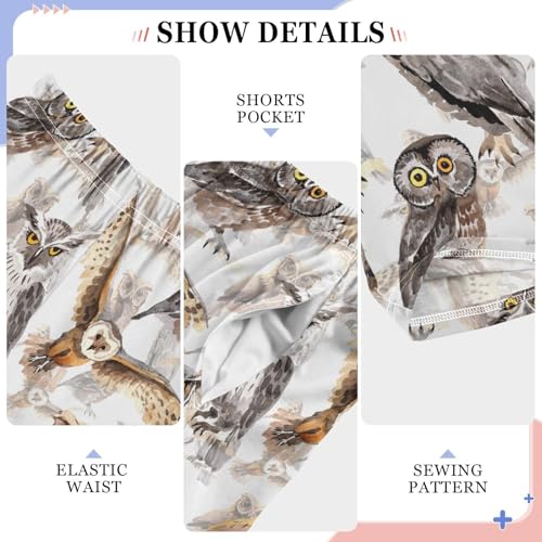 Owls Boys Long Pants Soft Trousers Elastic Waist Kids Lounge Bottoms with Pockets S-XL4