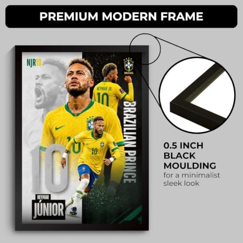 Image of Funk You Store Neymar Poster Framed | Neymar Wall Art Posters Framed | Brazil Edition Football Legend | Premium Sports Decor for Football Fans | Motivational Wall Poster (F 185)