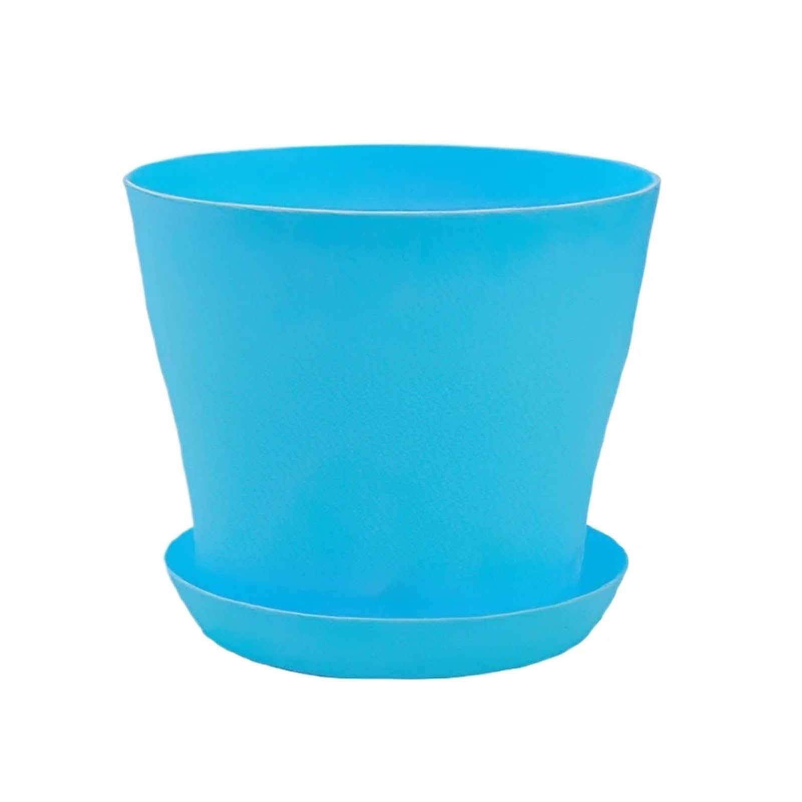 WLIHDB 1Pcs Colorful Flower Pot Round Planters Succulents Plant Nursery Flowerpots Garden Plants Tray Office Decor Planting Supplies for Seeds Seedling(Blue)
