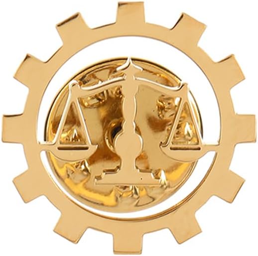 Libra Balance Advocate Lawyer Brooch Justice and Equity Symbol For Men's Shirt Jewelry Lawyers Judge Steel Lapel Pin