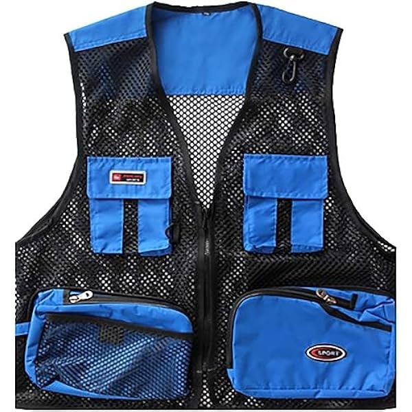 Jacht Fotografie Vest Werkkleding vest fotografie visvest mannelijke lente en herfst zomer mesh vest outdoor overall multi-pocket tooling jack (Maat: 3XL, Kleur: Rood)