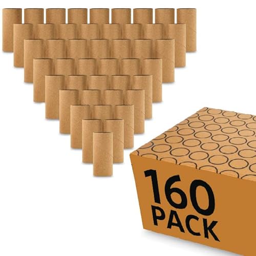 160 PC Cardboard Paper Tubes for Crafts - 3.875" x 1.5" Inch Kraft Thick Toilet Paper Rolls for Classrooms, Projects, DIY, Arts and Crafts 160 PC Cardboard Paper Tubes for Crafts - 3.875" x 1.5" Inch Kraft Thick Toilet Paper Rolls for Classrooms, Projects, DIY, Arts and Crafts