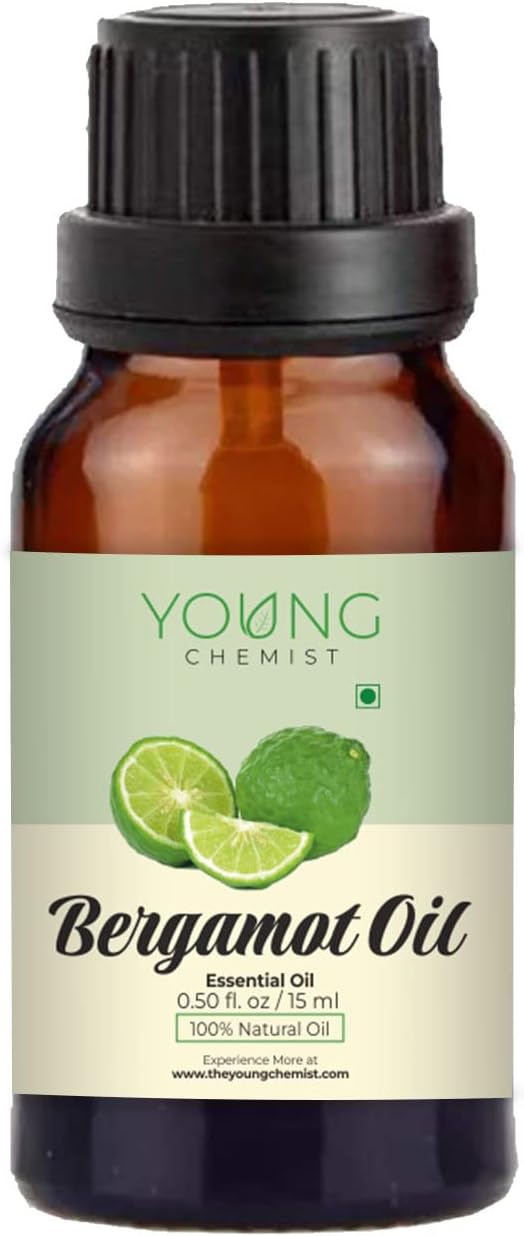 Young Chemist Bergamot Oil - 15ml | Premium, Pure Essential Oil for Uplifting Aroma, Stress Reduction & Skin Health | Perfect for Aromatherapy, Diffusers, and Natural Perfumery
