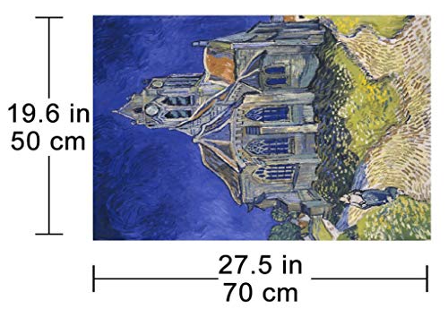 Doubletop Vincent Van Gogh's Famous Oil Painting Orville Church 1000 Pieces Of Cardboard Adult Jigsaw Puzzles Art Fun Puzzle Toy Wall Decoration Warm Parent-Child Activities #TOP1