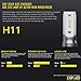 BEAMTECH H11 LED Bulb, S1 Series 10000LM 50W H8 H9 Fanless Quieter CSP Chip Xenon White All In One Halogen Replacement Focused Pattern