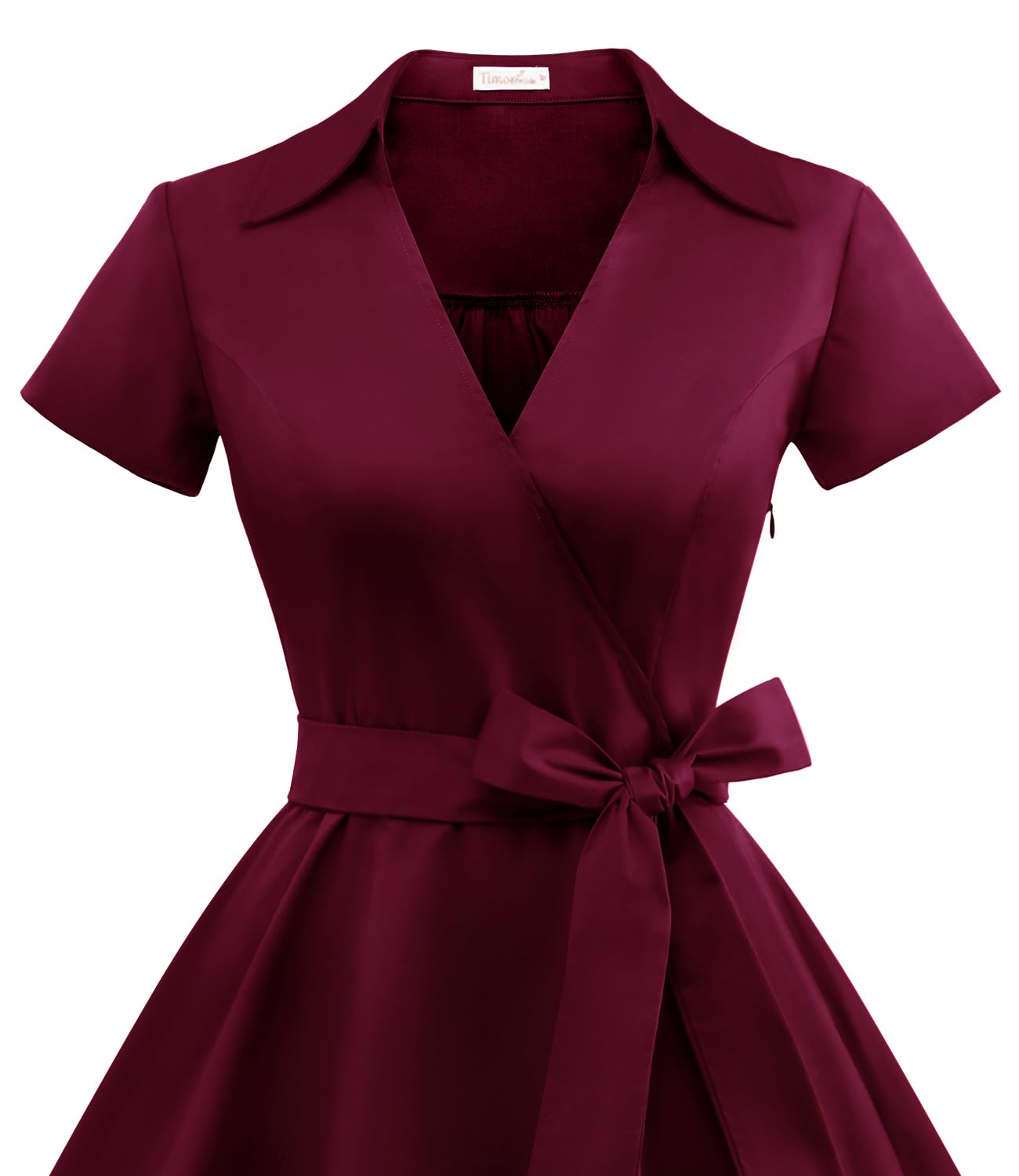 Gonna Vintage Anni 50 60 Audrey Hepburn Vestiti da Cocktail da Donna Elegante di Cotone Manica Corta