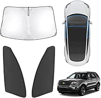 Vista 21 de Karltys 3 piezas de parasol para parabrisas para Hyundai Tucson 2022-2025 2026, cubierta de parasol para ventana delantera y lateral con ajuste