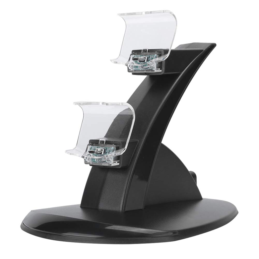 Sutinna PS4 Controller Charger, 2 in 1 Dual Game Controllers for Airplane Desktop Charger Charging Station Accessory Suitable for PS4/for PS4 Slim/for PS4 Pro Controller