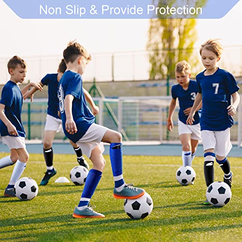 3 Pairs Kids Soccer Shin Guard Socks Breathable Calf Shin Guard Covers Shin Guard Holders Soccer Socks With Pockets (Small) #TOP4