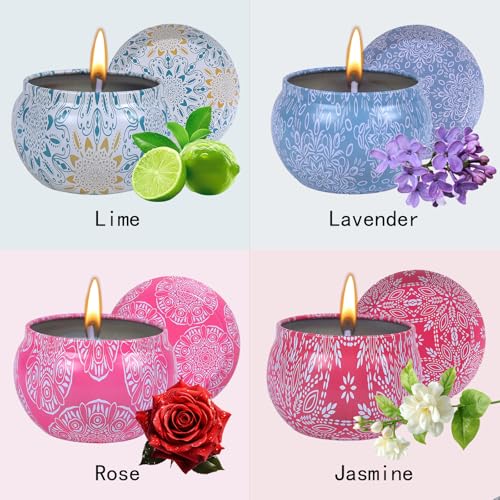Candles Gifts for Women, Scented Candles Gifts Set,Soy Wax Aromatherapy Candle Gift for Birthady, Mother's Day,Christmas,Bath, Yoga and Weddings, 4 Pack - Image 2