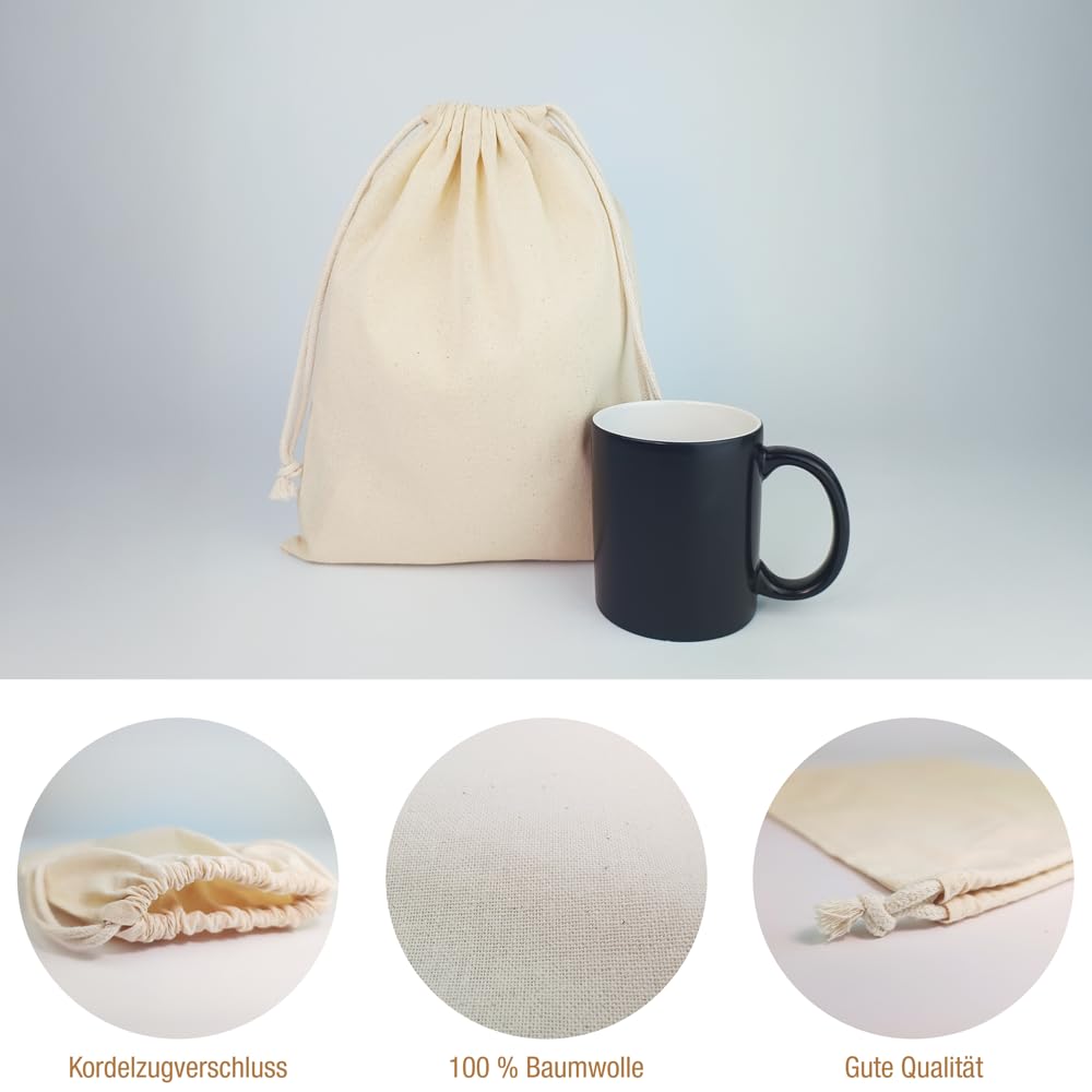 Cottonbagjoe (10, 25, 100, 250) Baumwollbeutel mit Kordelzug 25 x 30 cm – OEKO-TEX® STANDARD 100 Stoffbeutel als Aufbewahrungsbeutel für Reisen, Geschenke & Organisation
