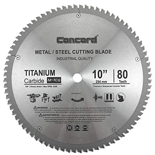 Concord Blades MCB1000T080HP 10-Inch 80 Teeth TCT Ferrous Metal Cutting Blade