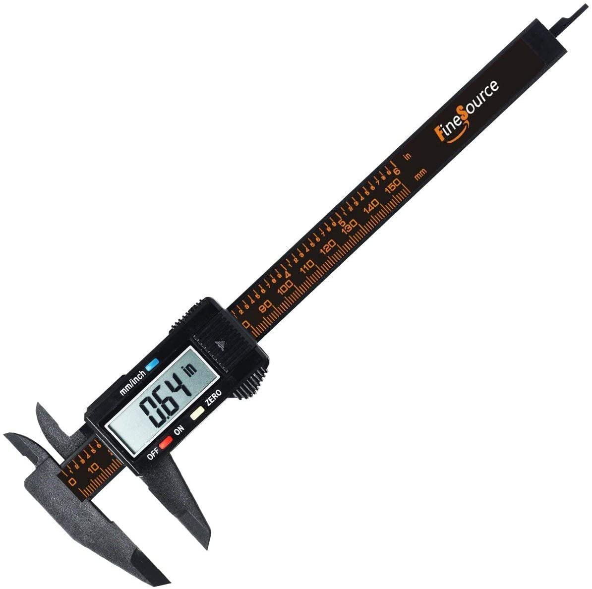 FineSource Electronic Digital Caliper Inch/Metric Conversion 06 Inch/150 mm Carbon Fiber Gauge