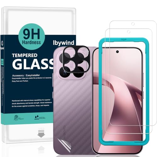 Image of Ibywind for Xiaomi 17T 5G Screen Protector,2-Pack,9H Hardness Tempered Glass with Camera Lens Protector,Easy Installation Tool,Bubble-Free,Fingerprint Unlock,Anti-Shatter,Anti-Scratch