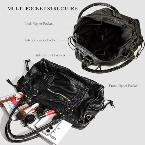Bolso Tote de Cuero Suave con Correa Ajustable para Mujer miniatura 5