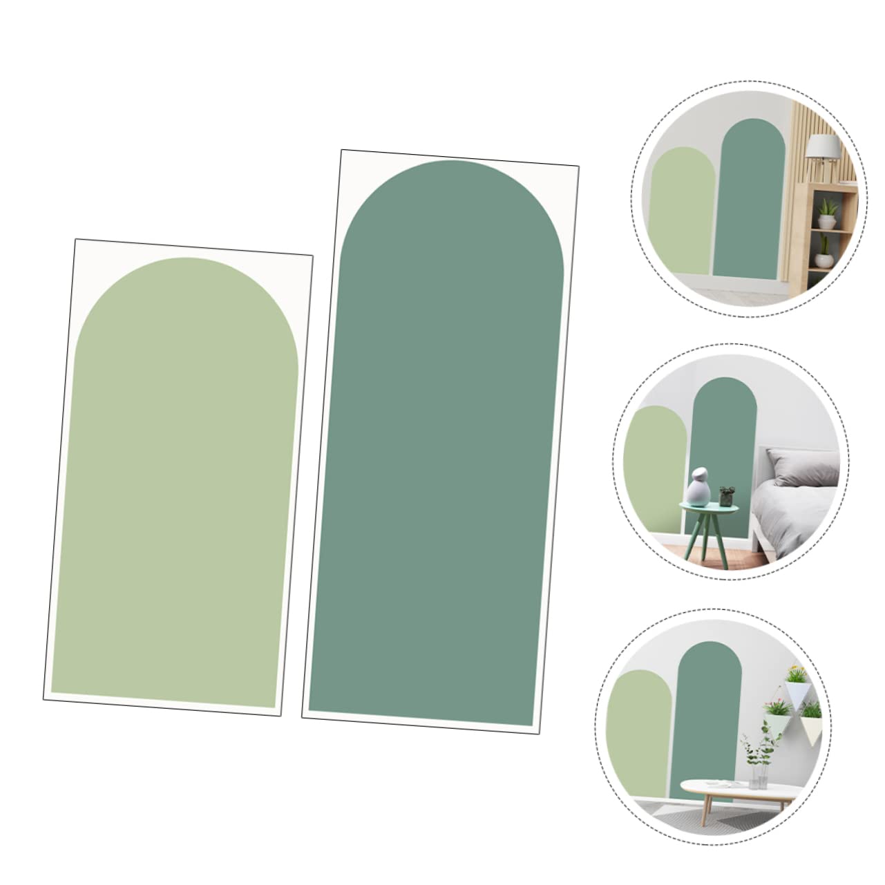 Carta da Parati Geometrica Adesivi Murali Arco 2 Pezzi in Pvc Resistenti e Forte Adesivo, Decorazione Elegante per Camere da Letto e Finestre