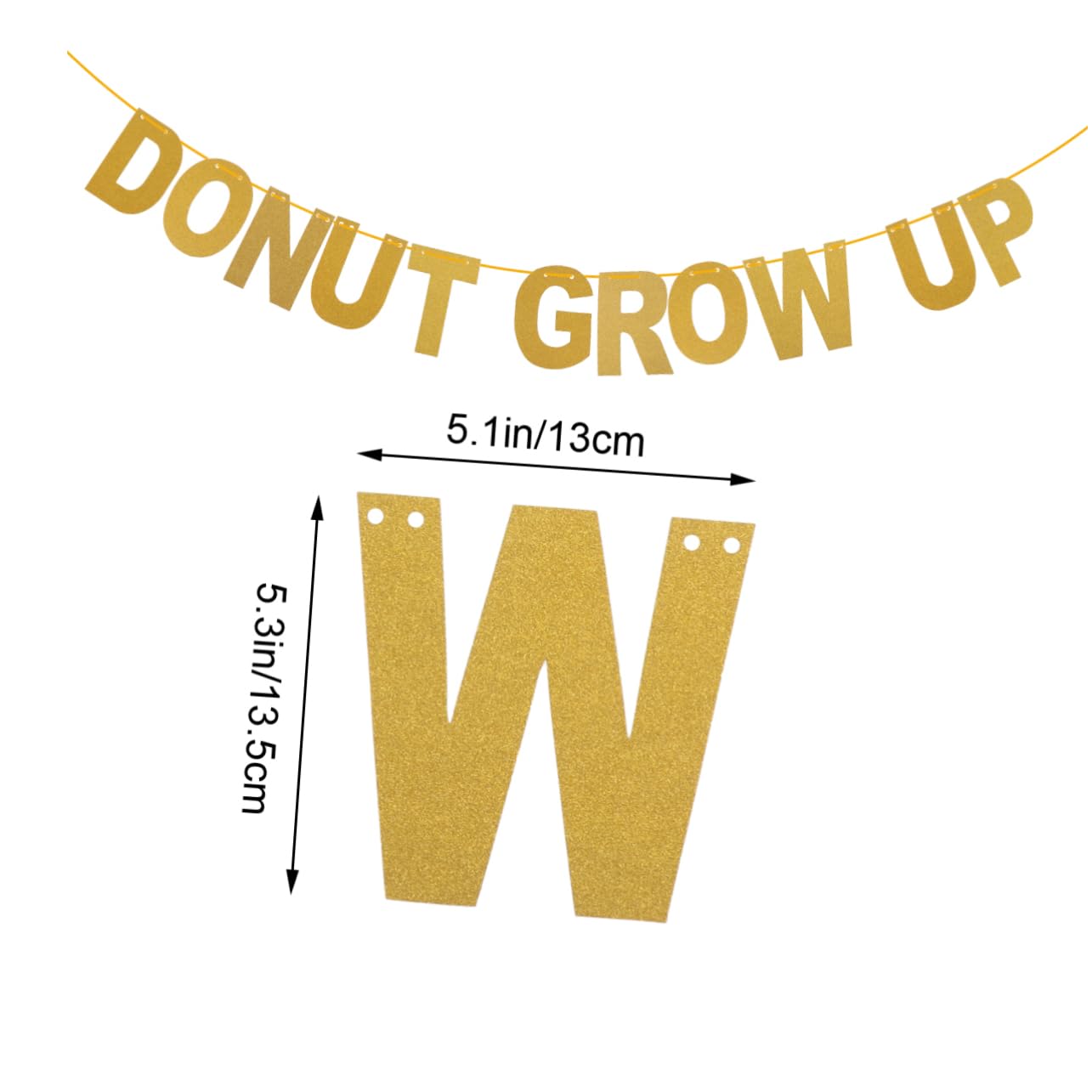 CORHAD Birthday Party Decorations Donut Latte Art Banner Long String Hanging Decorations Reusable for Home Party