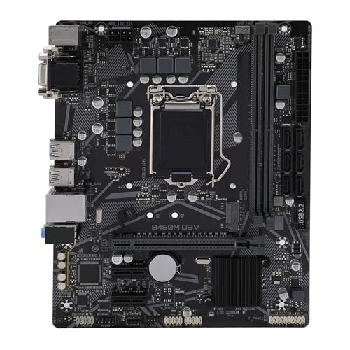 Plyisty B460M D2V Motherboard for LGA 1200 10th Generation Core Pentium Celeron M ATX Mainboard with 64GB DDR4 6 III 1 M.2 Slot with DVI/VGA Outputs