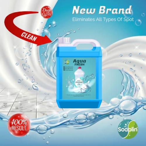 Image of Fresh Floor Cleaner Liquid Litre - Powerful Germ Protection, Sparkling Clean Floors, Long-Lasting Rose Fragrance, Safe for All Floor Types, Economical (Pack of 1, Aqua Blu)