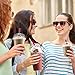 Green Direct Clear Plastic Cups with Lids - 9 oz Disposable Cups for Ice Coffee, Bubble Boba Tea, Cold Drinks, Smoothies - Pack of 100
