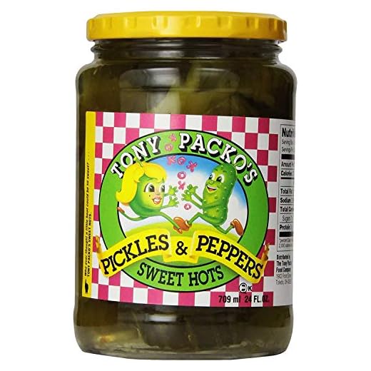 Tony Packos Sweet Hot Pickles and Peppers - 12 Jars