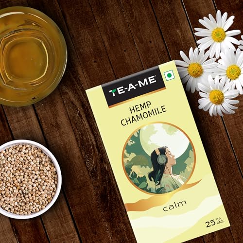 Image of TE-A-ME Hemp Chamomile Tea, 25 Tea Bags (Pack of 2)