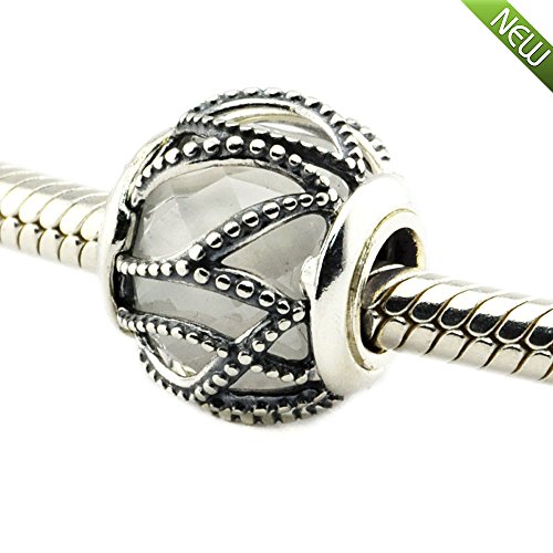 PANDOCCI Perlen für Pandora Schmuck Armbänder 925 Sterling Silber Verflechtung Glanz, freie CZ Original-DIY Charme