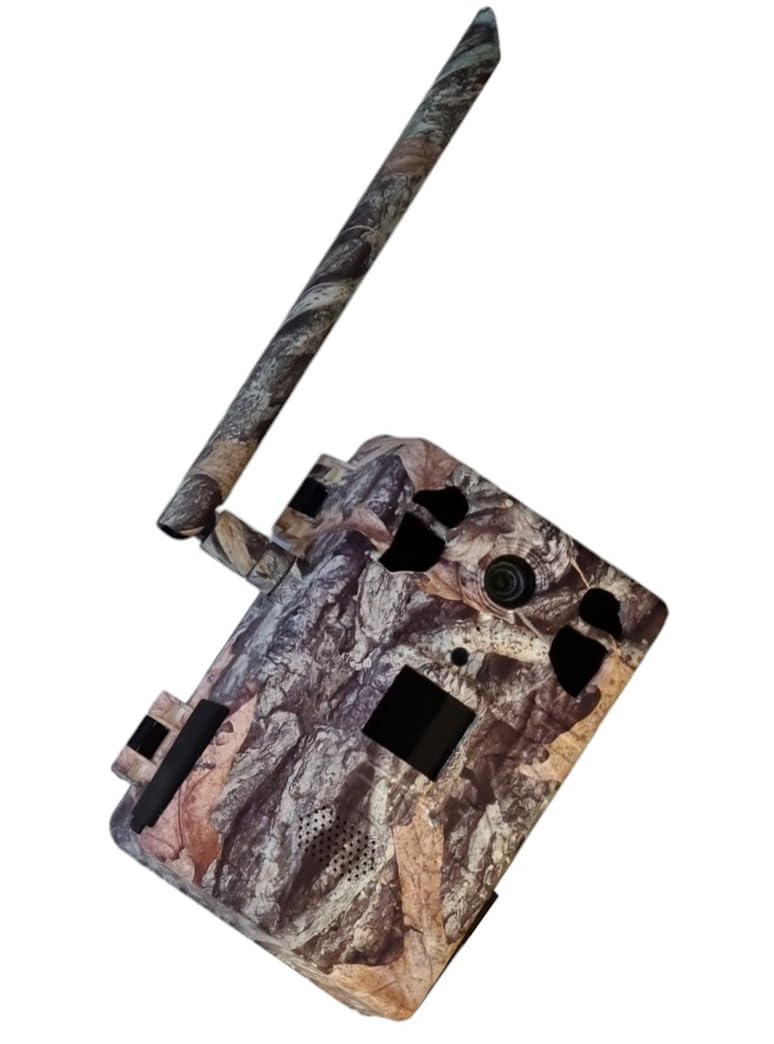 TKSTAR Wildkamera Bewegungsmelder Nachtsicht Wild-Tier-Kamera/Handyübertragung LTE 4G SIM-Karte LIVE APP/Trail Jagd Outdoor Fotofalle Wildlife 6 x starker Akku Speicherkarten-Slot (Braun/Grün)