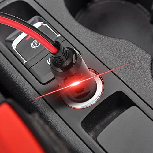 Image of SinLoon Cigarette Lighter SAE Battery Charger Cable with Switch, 12V, 10FT
