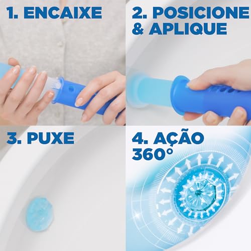 Pato Desodorizador Gel Adesivo Marine, Limpeza Banheiro, Vaso Sanitário Limpo e Perfumado, Com Aplic