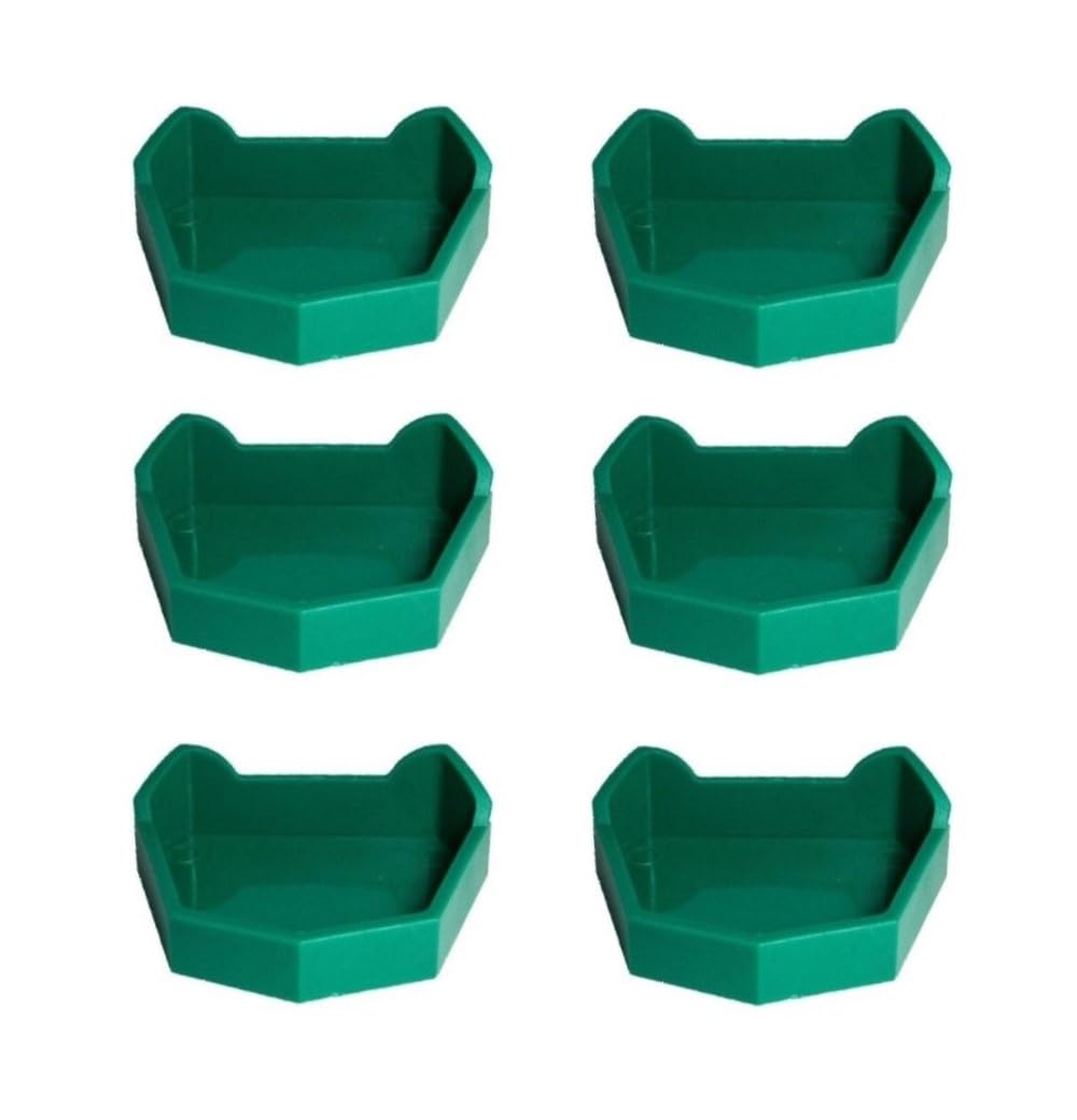 AmeriCan Goods 6/Pk Dental Base Model Formers Kit 3Pcs Upper & 3Pcs Lower Silicone Orthodontic Model Formers Dental Lab Impression Trays (Green-M)