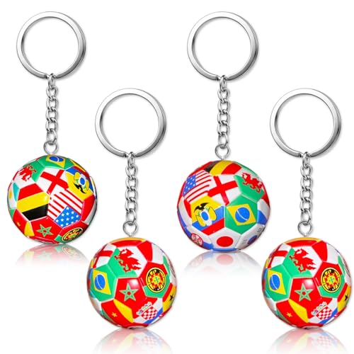 2026 Soccer Ball Keychain Set