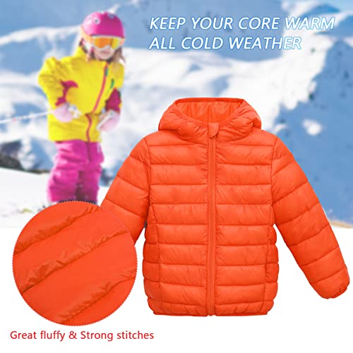 Image of Happy Cherry Kids Lightweight Puffer Jacket Packable Bubble Coat Down Cotton Coats Zip Up Hooded Outwear