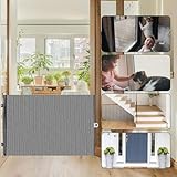 Katzen-Türgitter - Einklappbares Gitter für Innenräume - Mit Saugnäpfen Kindersicher Verstellbar Falbar 50x125 cm für Türöffnung Flur Schlafzimmer Balkon Küche