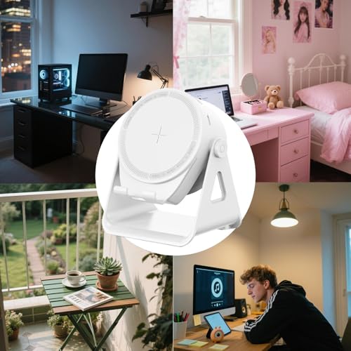 Soporte para teléfono con altavoz de inducción para escuchar música sin cables 4
