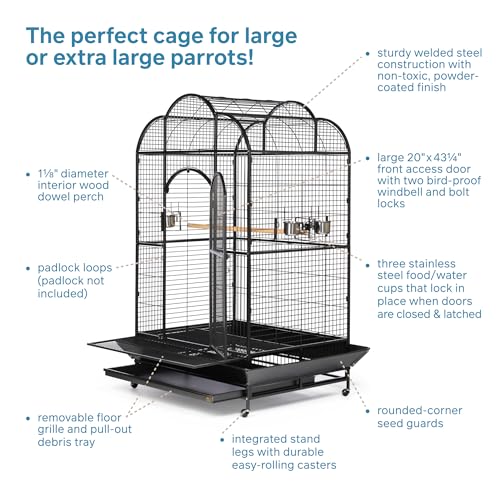 Image of Prevue Hendryx Silverado Macaw Dometop Cage 3155S Silverado 46-Inch by 36-Inch by 78-1 /4-Inch