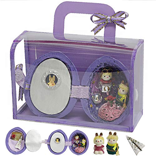 CUTEBEE Miniature avec des Meubles de Maison de poupée, kit DIY Dollhouse en Bois Ainsi Que la poussière et , 1:24 Salle créative pour l'idée Cadeau Saint Valentin