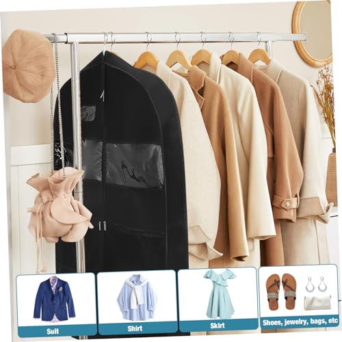 2pcs Garment Bags Suit Covers Suit Storage Bags for Hanging Travel Window Zipper Design4