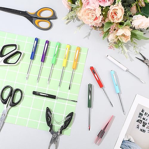 Image of Honoson 10 Pieces Pocket Screwdriver Mini Tops and Pocket Clips Magnetic Slotted Small Screw Driver with a Single Blade Head for Mechanical, Electrician(Colorful)
