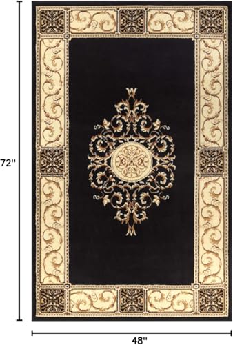 Tapete Superior Elegant Medallion 4' x 6' Coffee miniatura 3