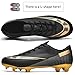 Airfashon Men's Soccer Cleats Professional Football Boots High-Top Outdoor Indoor Athletic Futsal Training Sneaker Black