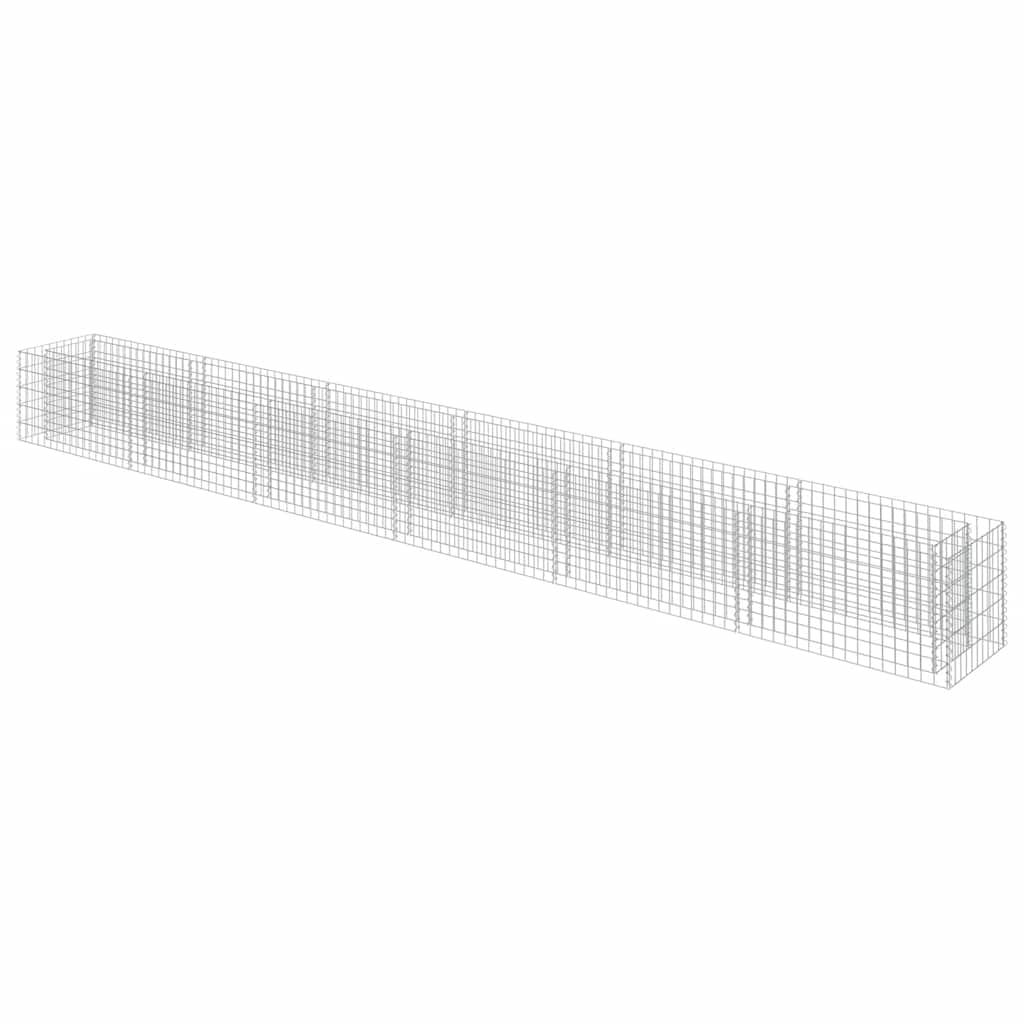 vidaXL Gabion Raised Bed Galvanised Steel 540x50x50cm Stone Basket Raised Bed